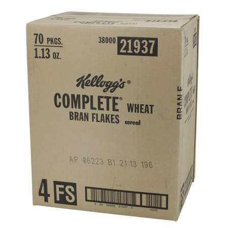 KELLOGGS Kellogg's Bran Flakes Complete Cereal 1.13 oz., PK70 3800021937